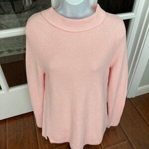 Talbots Light Pink Mock Turtleneck Long Sleeve Sweater Small